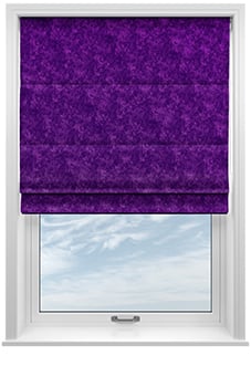 Caen Chenille, Purple - Motorised Roman Blind